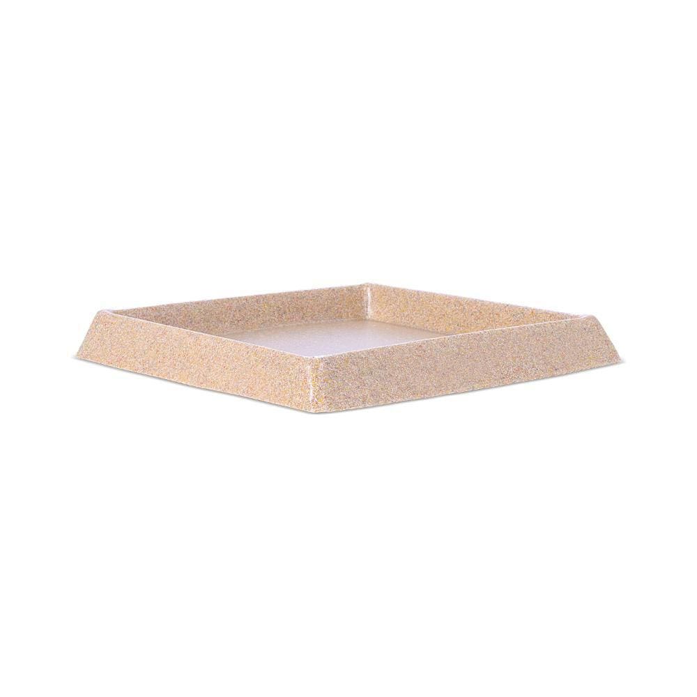 Prato Quadrado Bege (29 cm) - Afort