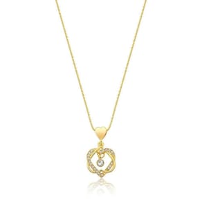 Colar Eternal Love Brilliant Revestido Em Ouro