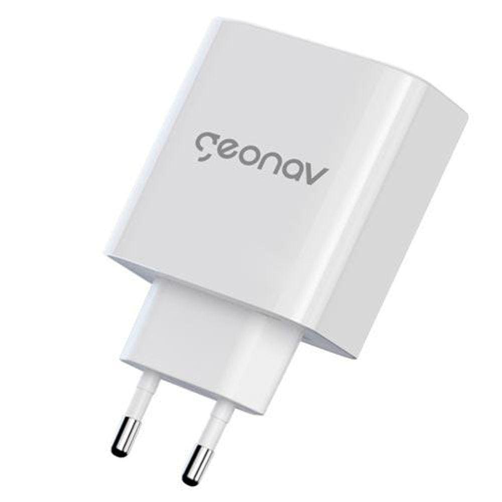 Carregador de Parece Super Power GaN Duo com 48W Branco - Geonav - CH48PDQCWT