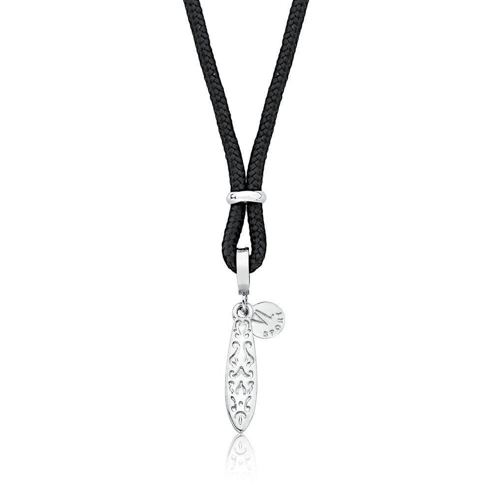 Colar Vl Sport Surf Paracord Revestido Em Ródio