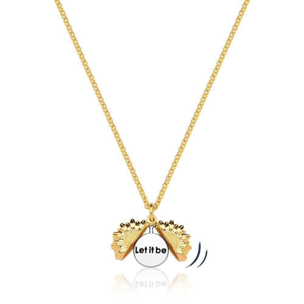 Colar Let It Be Small Revestido Em Ouro