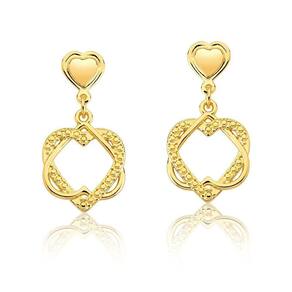Brinco Eternal Love Revestido Em Ouro