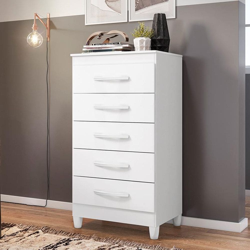 Cômoda Quarto Esmeralda com 5 Gavetas 