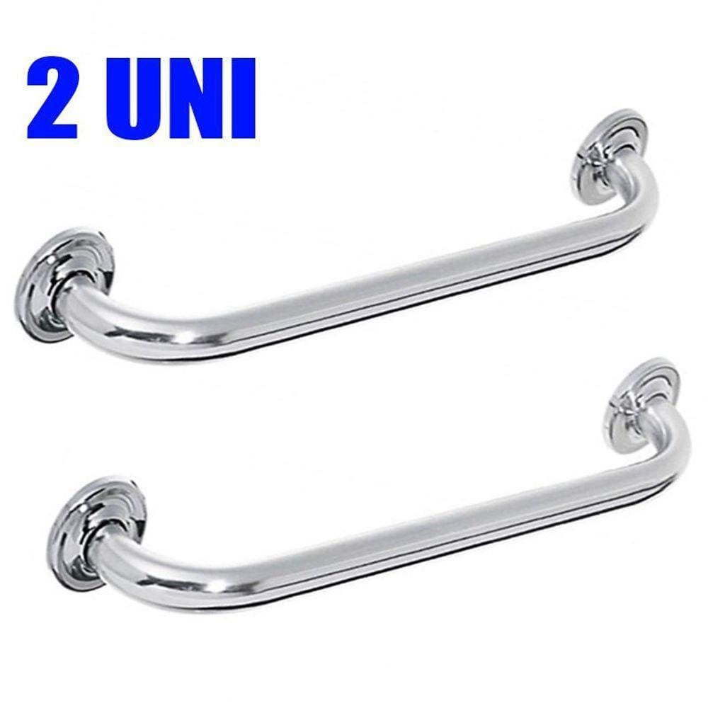 Alça De Apoio Inox Barra Reta Cadeirante Deficiente 2 Unid