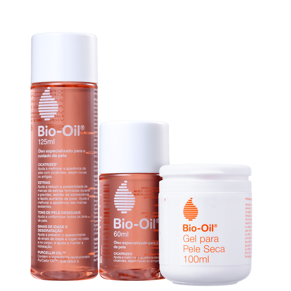 Kit Bio-Oil Óleo Restaurador & Gel Hidratante (3 produtos)