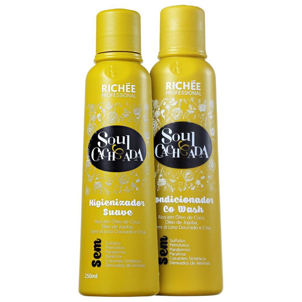 Kit Richée Soul Cacheada Limpeza Condicionante (2 Produtos)