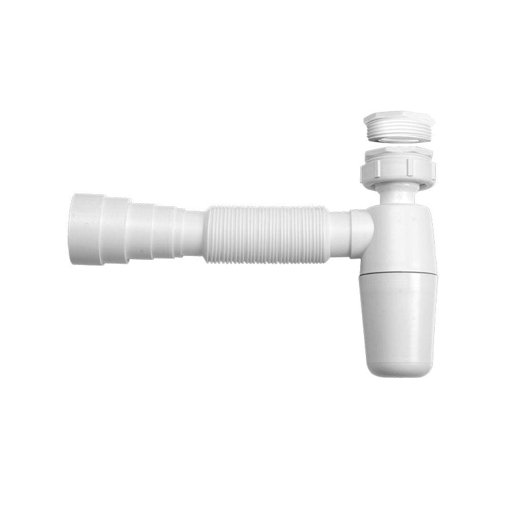 Sifão Copo Extensivo Branco Anel Plástico - Duda