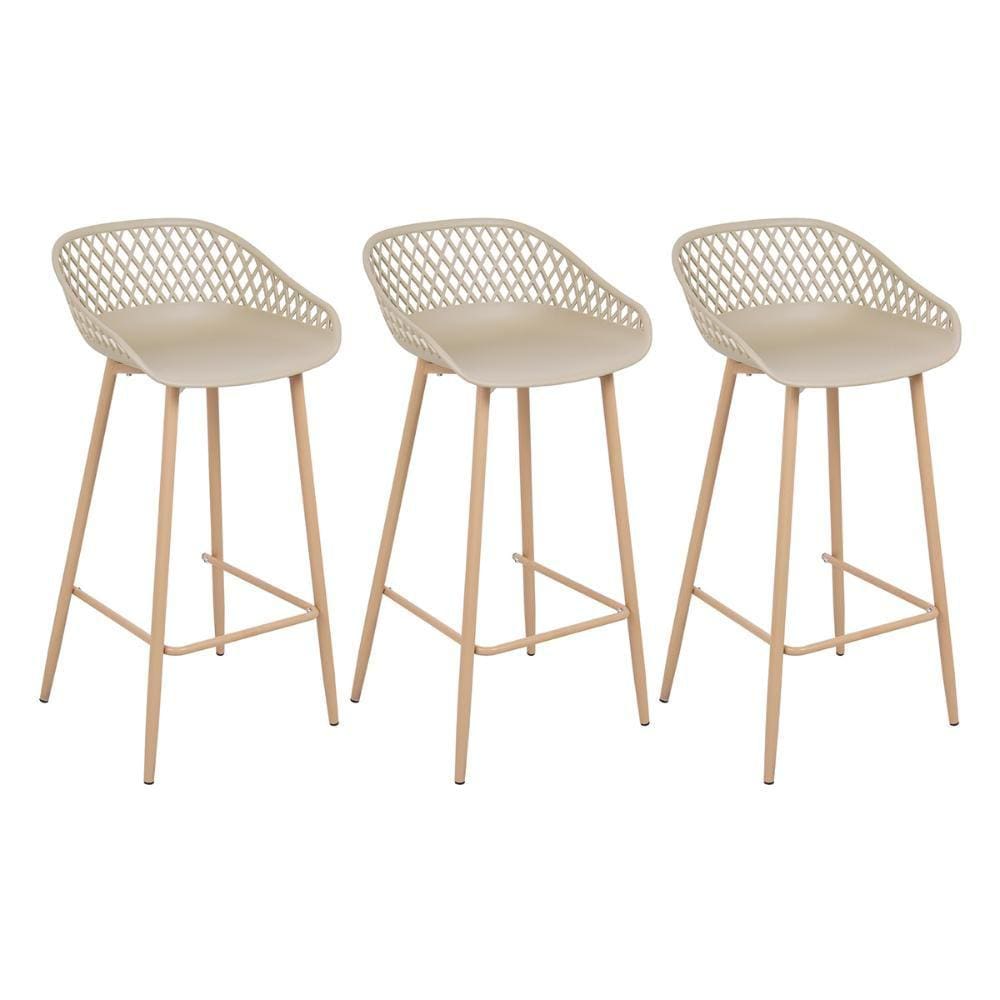 Kit 3 banquetas altas bancada cozinha Clarice Cloe
