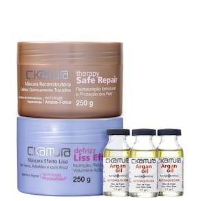 Kit C. Kamura Cronograma Capilar Repair (3 Produtos) Blz