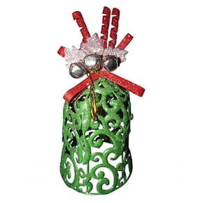 Conjunto Mini Sino De Natal Natalino Com 3 Unid Verde
