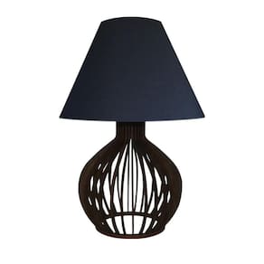 Abajur De Mesa Madeira Mdf Preto