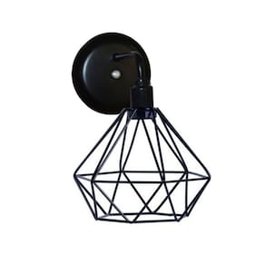 Arandela Diamante Preto