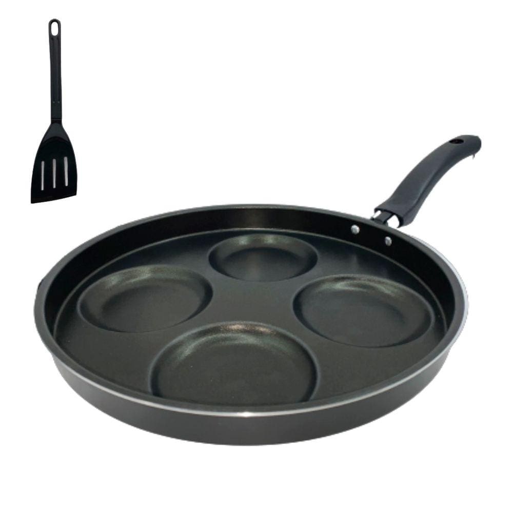Frigideira Teflon 4 Ovos Antiaderente Com Espátula