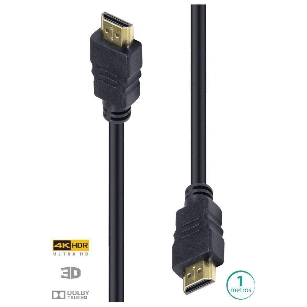 Cabo Hdmi 2.0 4k Ultra Hd 3d Com 01 Conector 90o 3 M