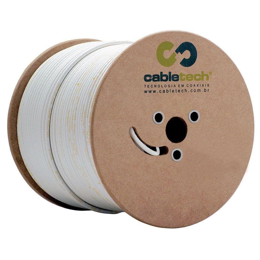 Cabo Coaxial Cabletech Std-40+tp3 Branco Bobina 305 M