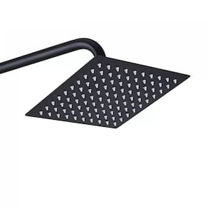 Chuveiro Ducha Quadrado Inox 20X20 Parede Preto Fosco