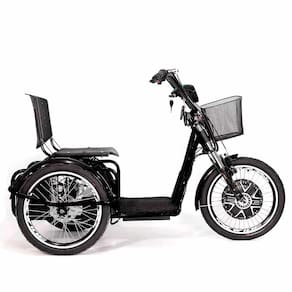 Triciclo Elétrico - Village PAM - Cesta - 800w - Preto - Plug and Move