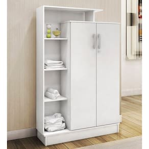 Armário Multiuso 02 Portas c/ Chave Elite Branco Demóbile