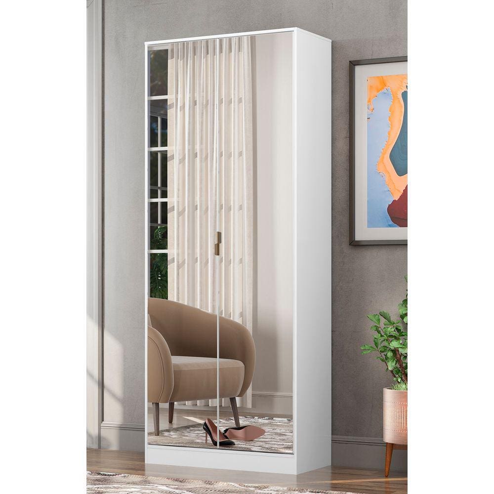 Sapateira Multiuso 02 Portas 01 Gaveta Grife Branco Demóbile