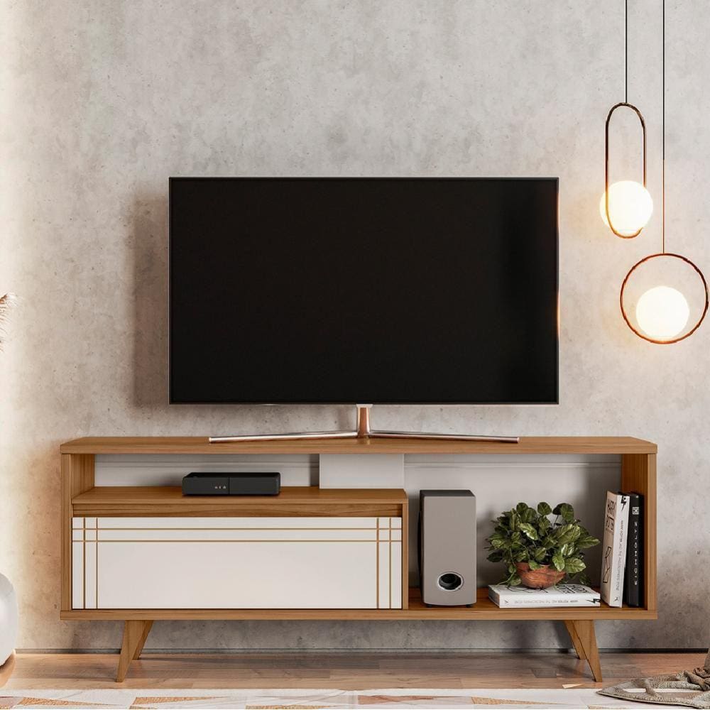 Rack Bancada para TV até 60 polegadas NT 1315 Freijó / Off White Notável