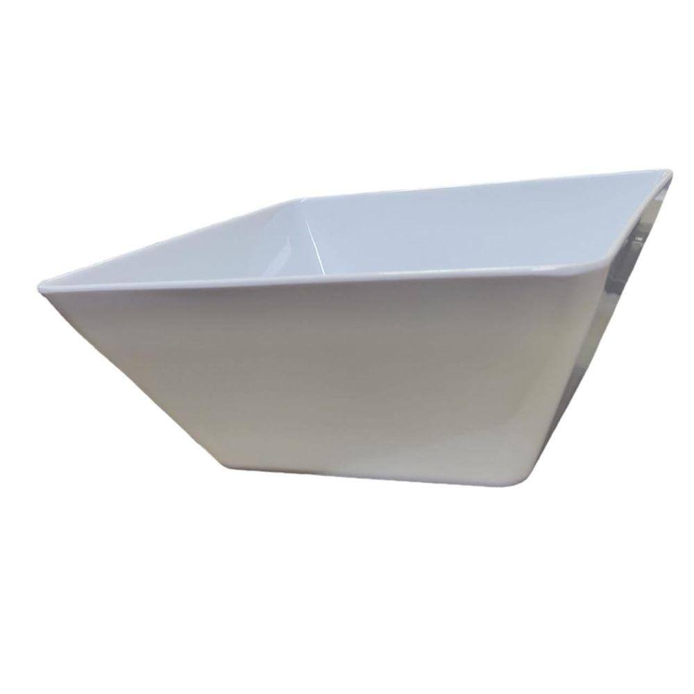 Travessa Quadrada 20X20x8,5Cm Melanina Branca 100% Profissional