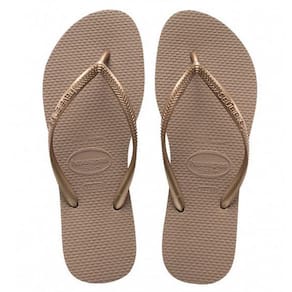 Chinelo Rasteira Slim Trandicional Havaianas 756 Rosa Gold - Feminino