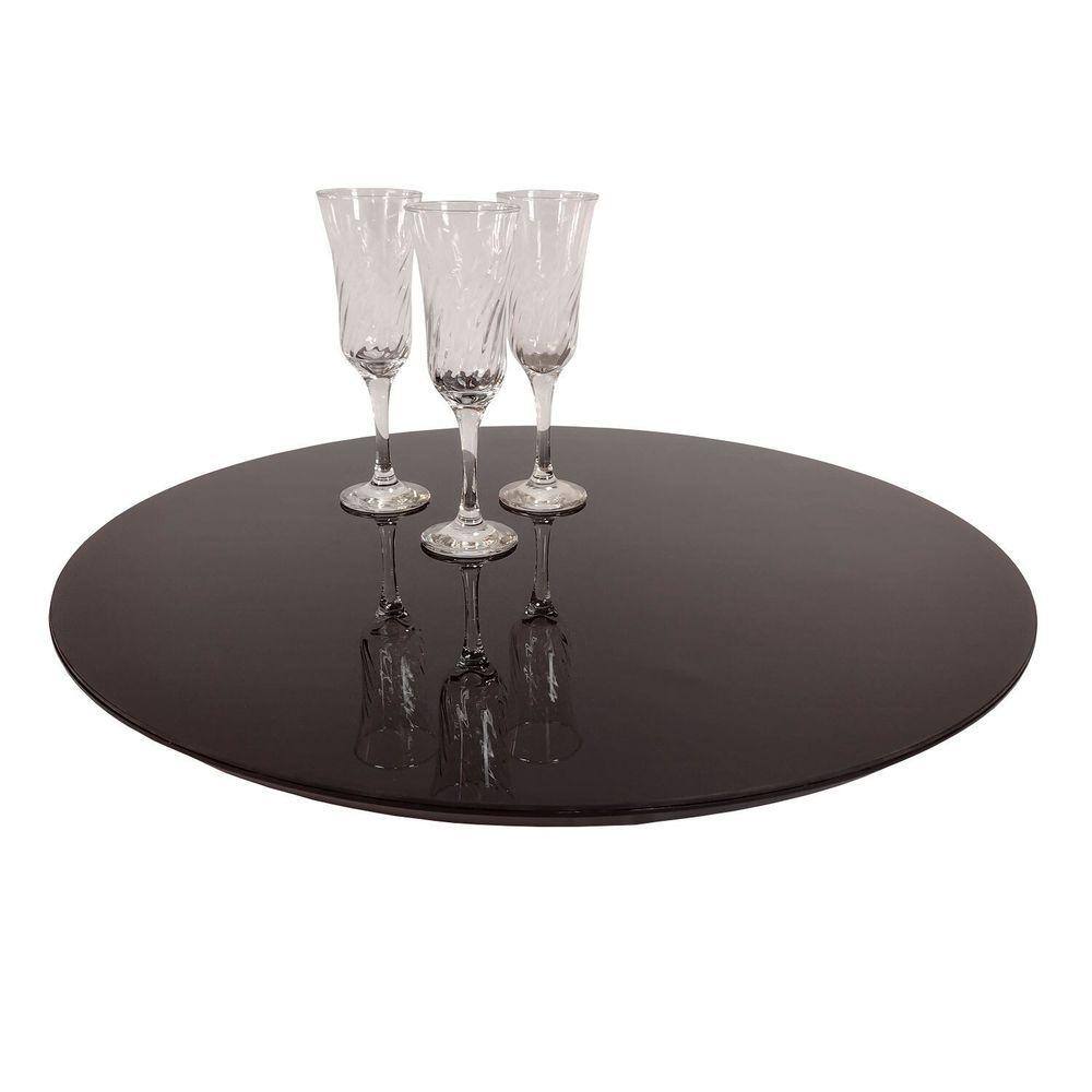 Prato Giratório de Mesa Decorativo Vidro 60cm Casa Uai