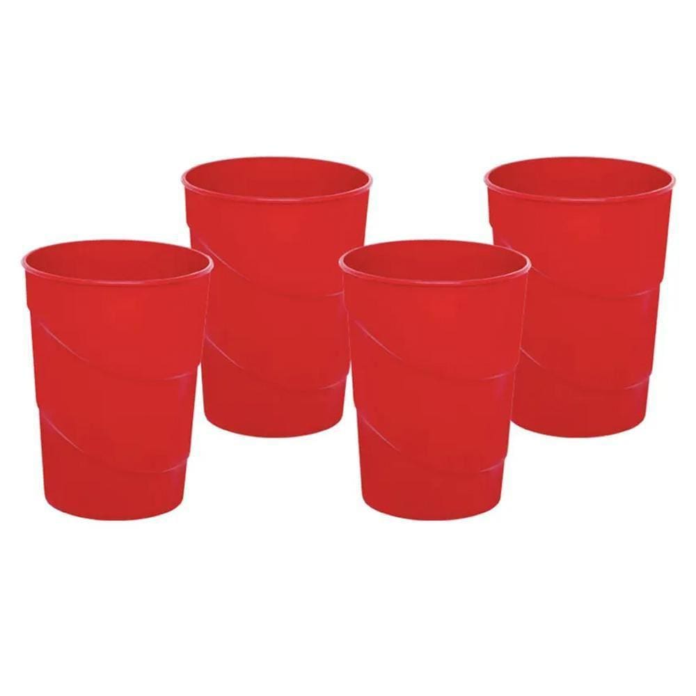 Kit 12 Copos De Plástico Reforçado 350Ml Cozinha Livre Bpa