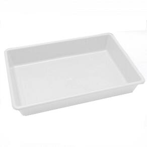 Bandeja Plastica Branca Carrinho Auxiliar 44 X 29,5 X 8Cm
