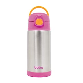 Garrafa Térmica Buba com Canudo Rosa - ?11384