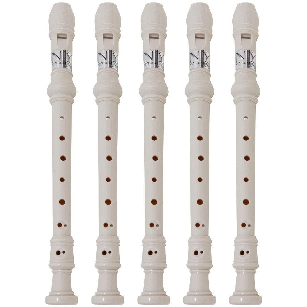 Kit 5 Flautas Doce Barroca FL 20B New York