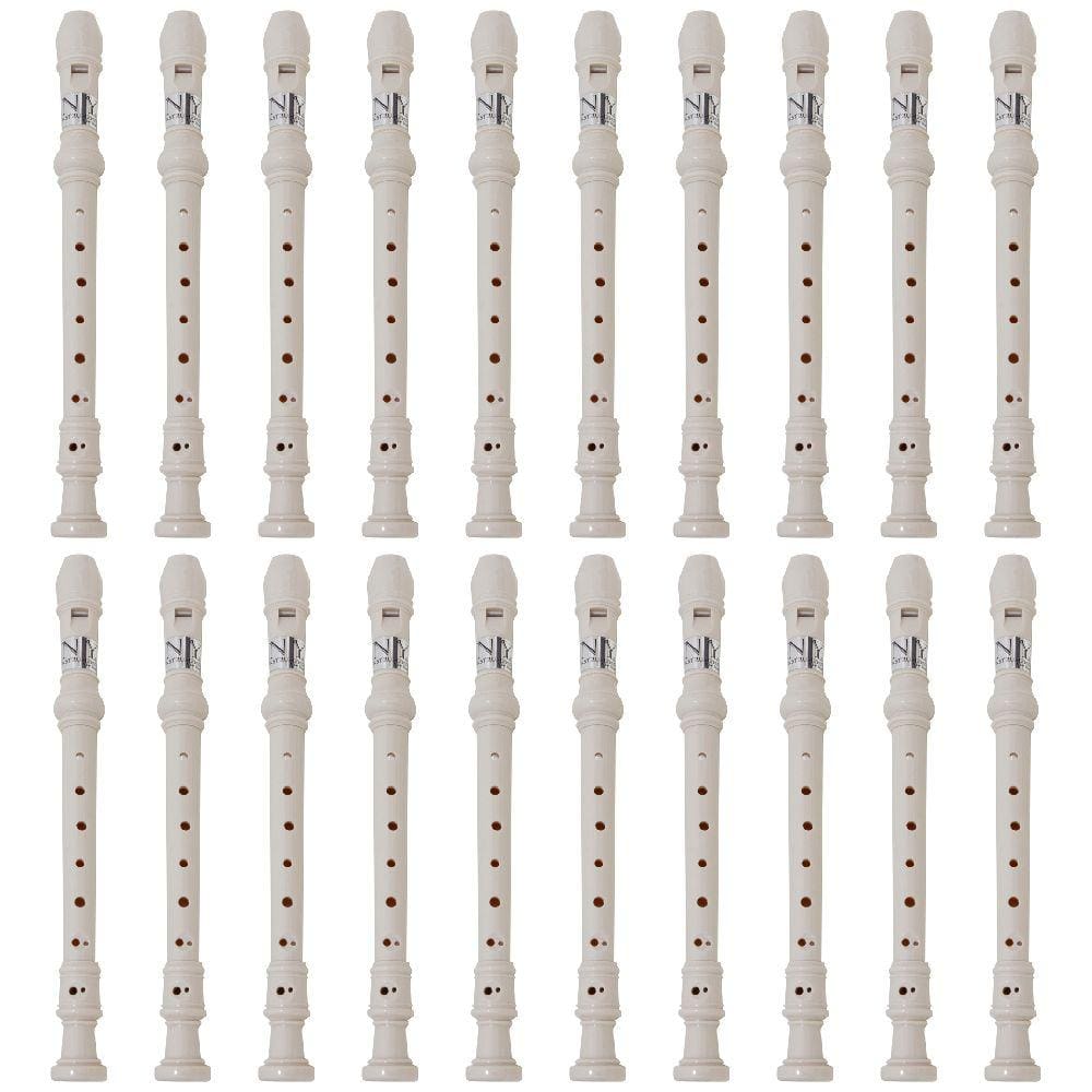 Kit 20 Flautas Doce Barroca FL 20B New York