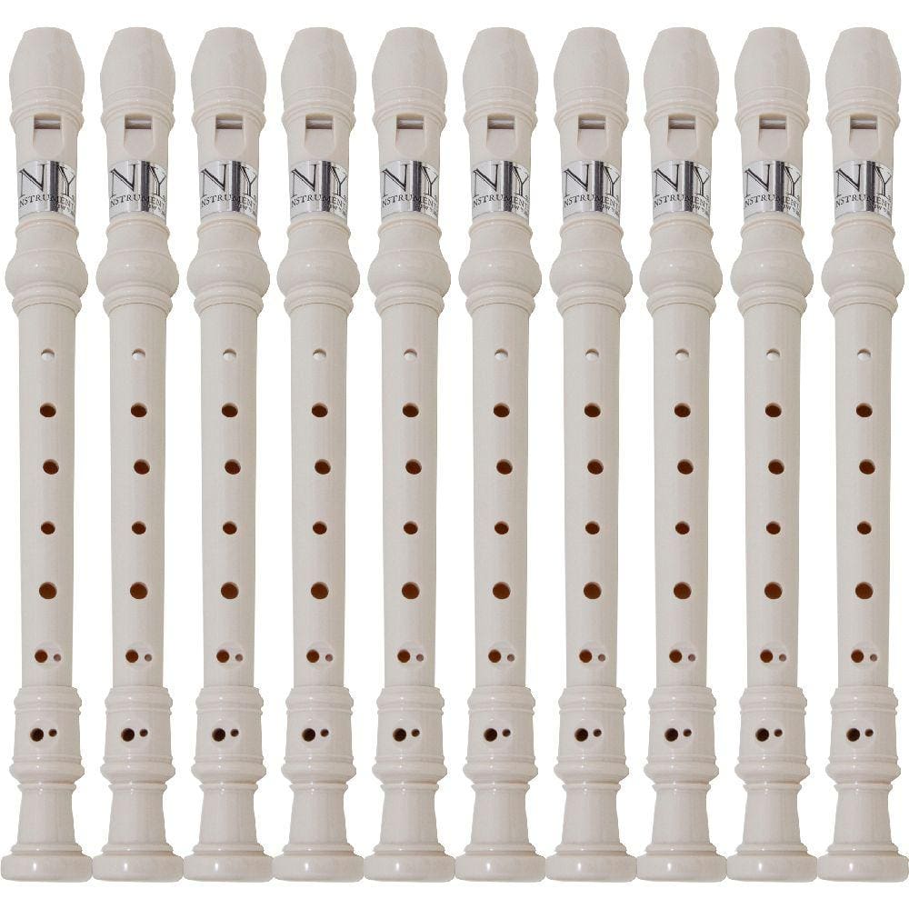 Kit 10 Flautas Doce Barroca FL 20B New York