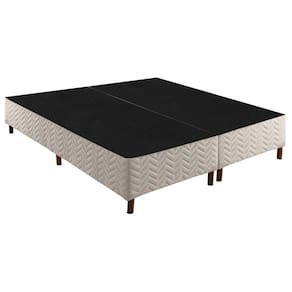 Base Box King Mônaco Ecosono 42x193x203cm Rustico Branco/Bordo