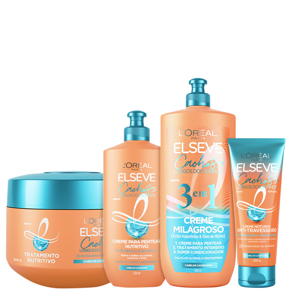 Kit Elseve L`Oréal Paris Cachos dos Sonhos Tratamento (4 Produtos)