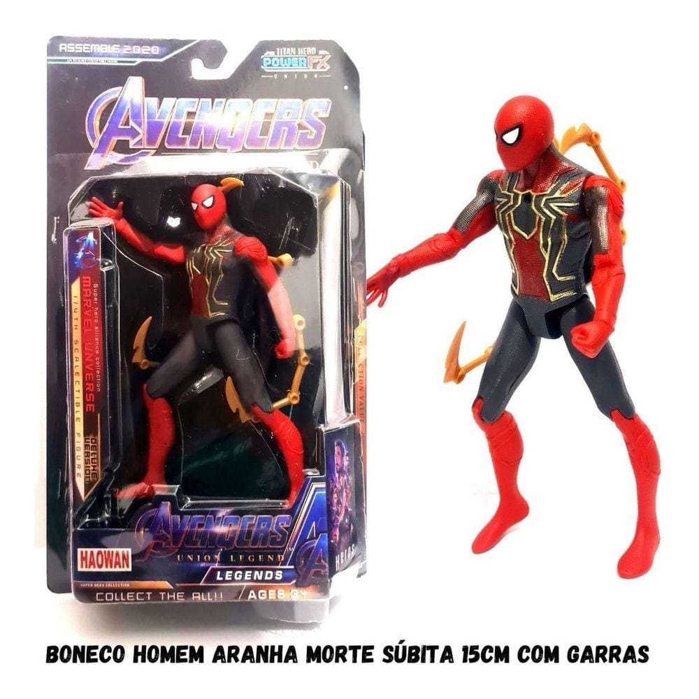 Boneco Homem Aranha Com Garras 15 Cm Morte Súbita