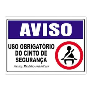 Uso Obrigatório do Cinto de Segurança Adesivo 7x5cm