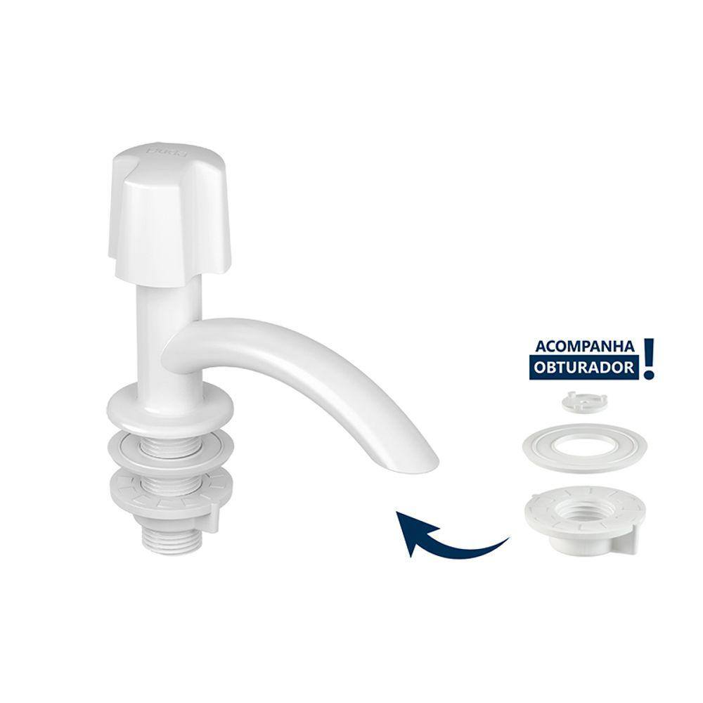 Torneira Lavatorio Madri Mesa 1/2" Branco - Duda