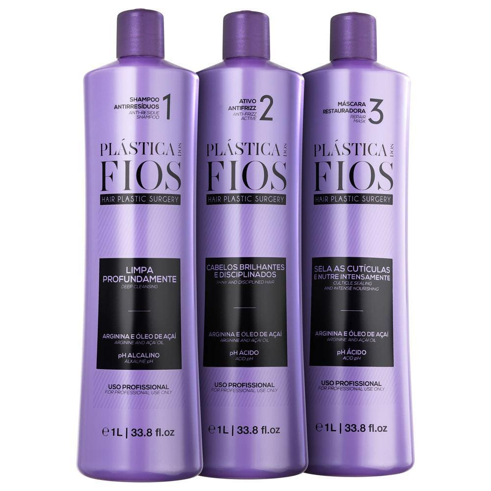 Cadiveu Prof Plástica Dos Fios Profissional Kit (3 Prod) Blz