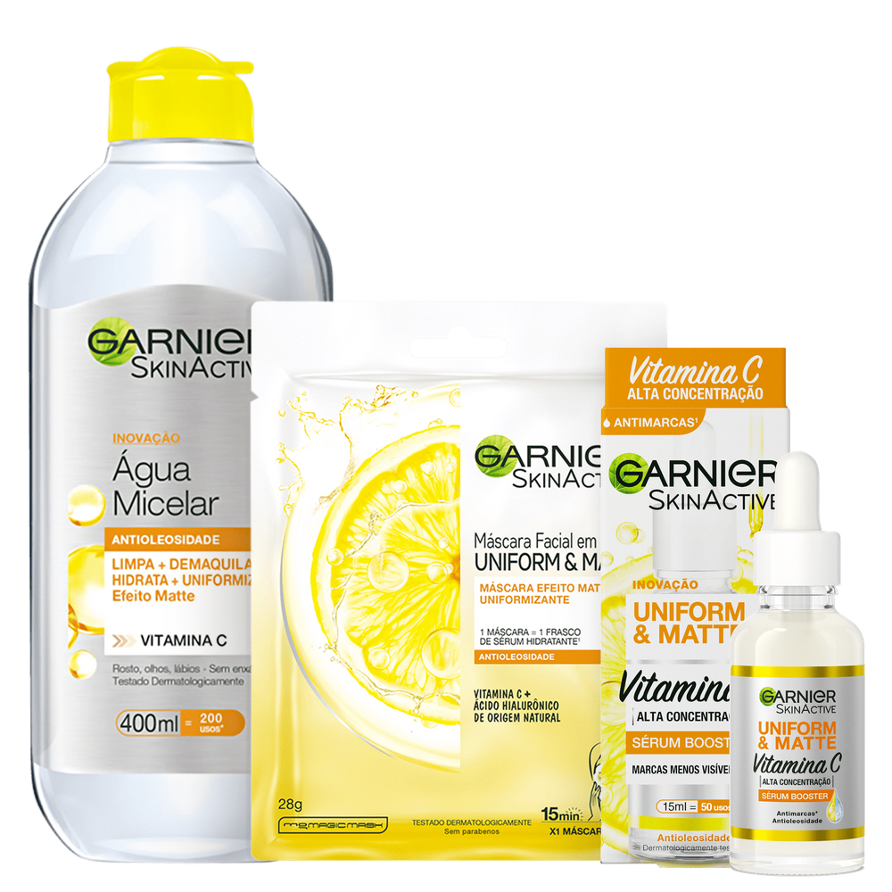 Kit Garnier SkinActive Trio (3 Produtos)