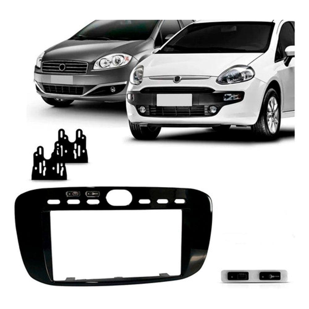 Moldura 2Din Fiat Punto 2013 A 2017 Linea 2015 A 2016
