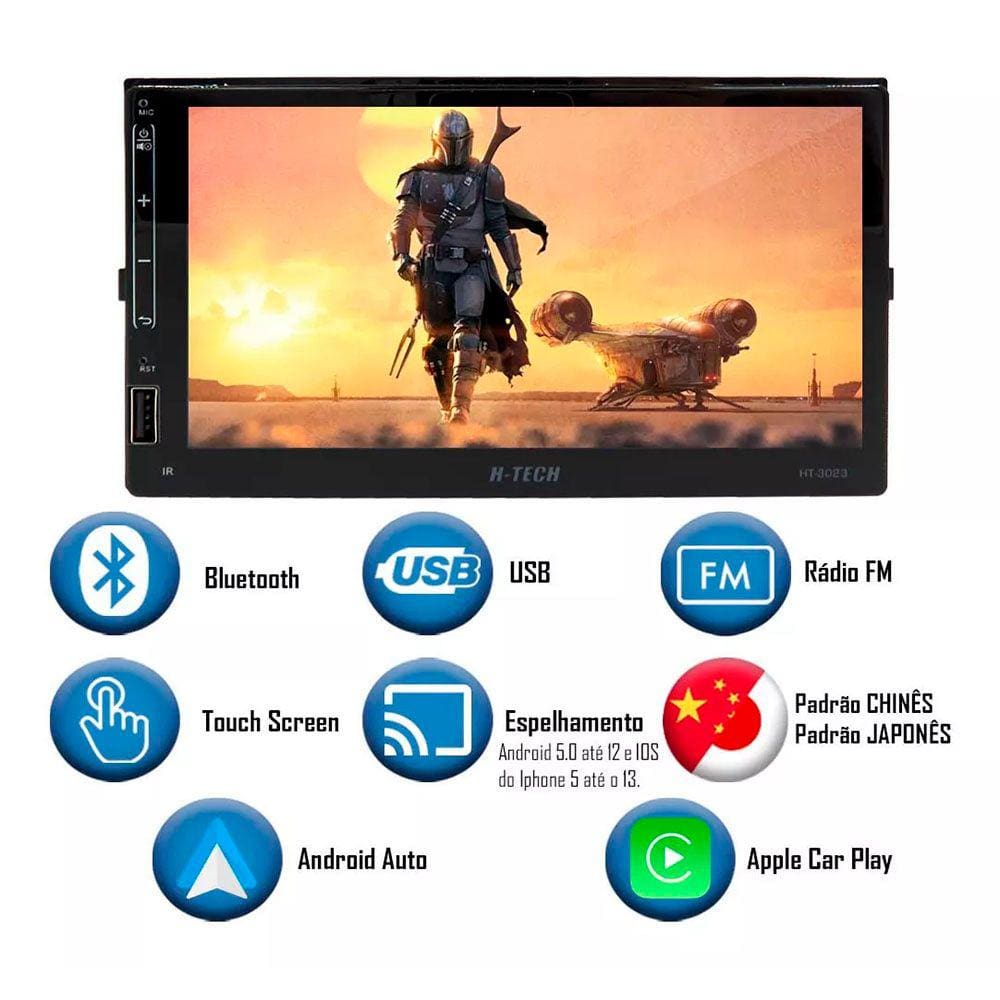 MP5 2 DIN 7" USB/AUX/BLUETOOTH/ESP. FULL TOUCH