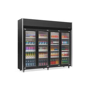 Balcao Refrigerado Expositor Vertical Geas-4p Preto 4 Portas 2,35Mt 220V - Gelopar