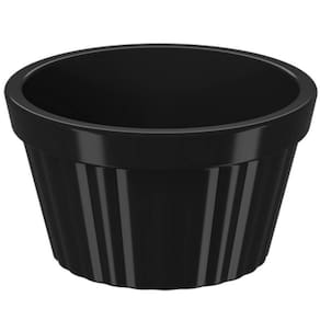 Ramequim de Plástico Preto Canelado 90ml Potinho Pequeno 7,3cm Uno Coza