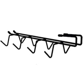 Suporte Porta Xícaras Canecas Encaixe Armário Organizador Elegance 8 Ganchos DiCarlo Preto