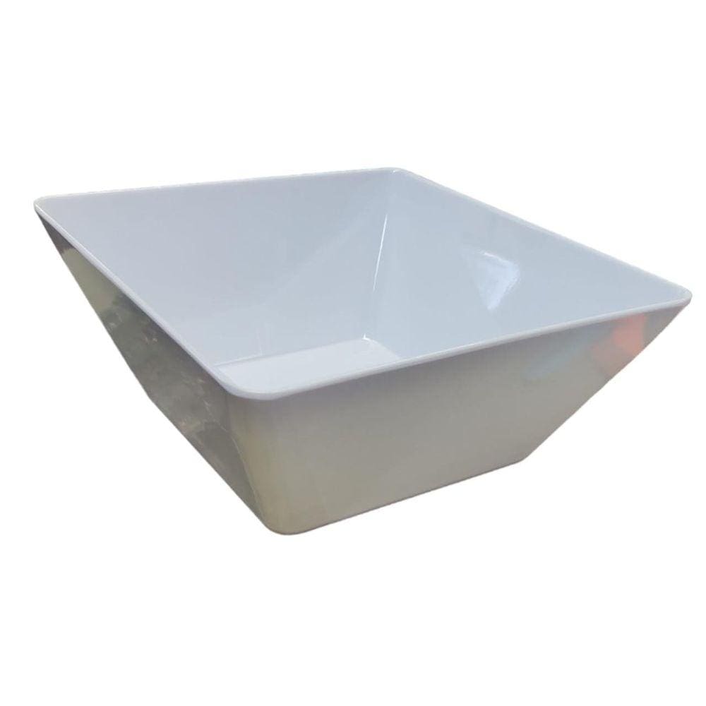 Saladeira Quadrada 25,5X25,5X11cm Melanina Branca 100% Profissional