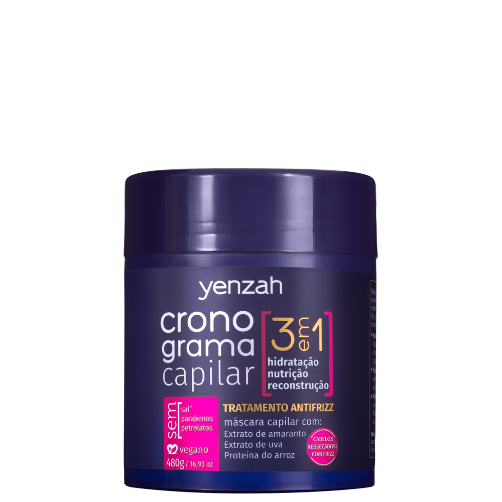 Yenzah Cronograma Capilar Antifrizz - Máscara Capilar 480g