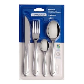Jogo De Talheres Aço Inox Faqueiro Laguna Tramontina 16 Pçs