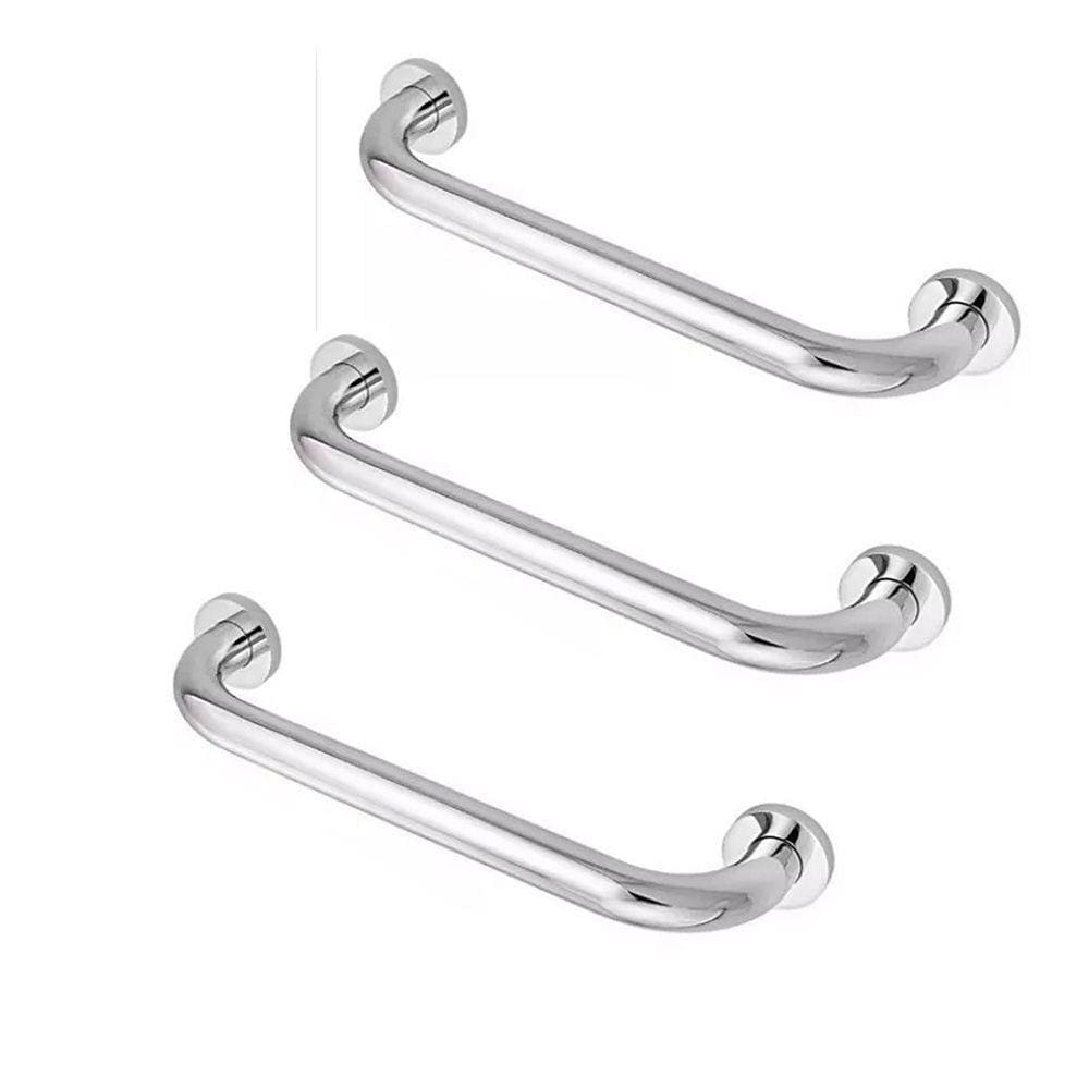 Alça De Apoio Barra 30 Cm Inox Kit 3 Unidades