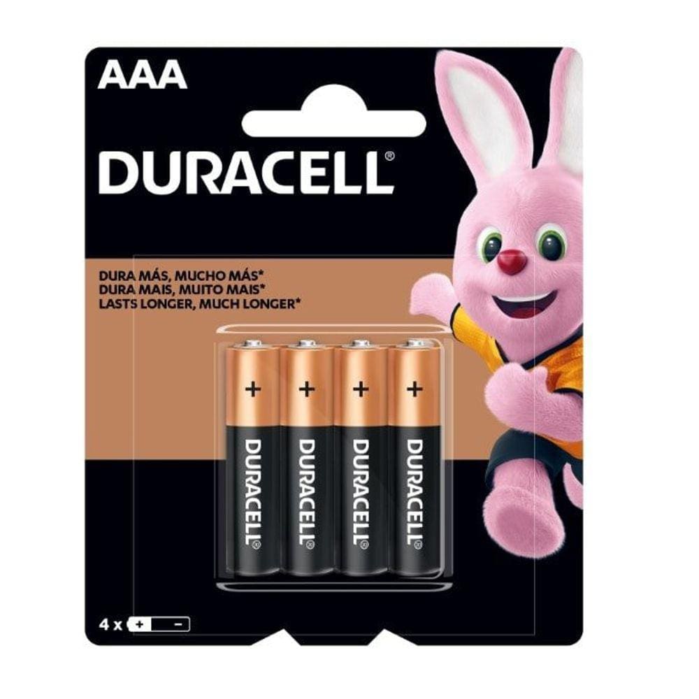 Pilha Duracell Palito AAA C/4